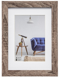 Ramka na zdjęcie 15x21 szary brąz Vintage z passepartout 10x15