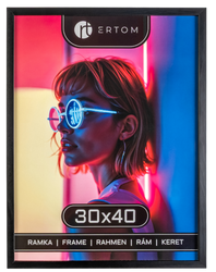 Ramka na zdjęcie 30x40 drewniana ALPINA czarna