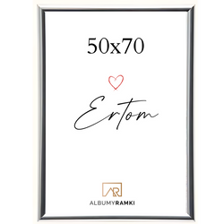 Ramka na zdjęcie, plakat 50x70 srebrna Line Style