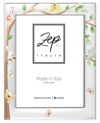 Ramka na zdjęcie 10x15 metalowa dziecięca ze zwierzątkami