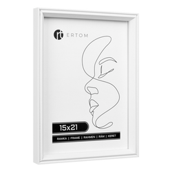 Ramka na zdjęcie 15x21 biała skandynawska Pamira