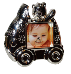 Ramka srebrna zdjęcie 5x5 Baby, samochodzik