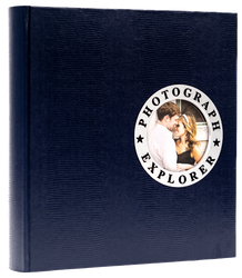 Album tradycyjny 60 białych stron granatowy z okienkiem