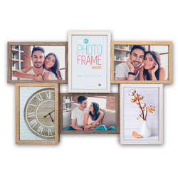 Galeria drewniana 6 zdjęć 10x15 trójkolorowa