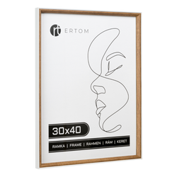 Ramka na zdjęcie 30x40 biały-brąz skandynawska Pamira