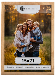 Ramka na zdjęcie 15x21 drewniana skandynawska naturalna