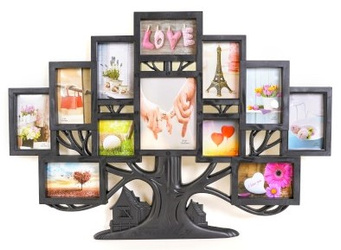 Galeria na 12 zdjęć w formie drzewka czarna 10x15 10x10 15x20