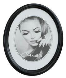 Ramka owalna na zdjęcie 21x29,7 A4 Owal czarny