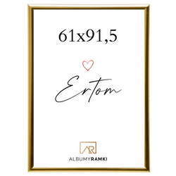 Duża złota ramka na zdjęcie, plakat 61x91,5 Line Style