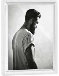 Drewniana ramka 13x18 zdjęcie na magnes duża Biała