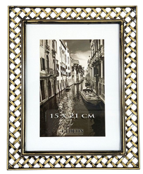 Ramka na zdjęcie 15x20 rustykalna metalowa Stare Złoto