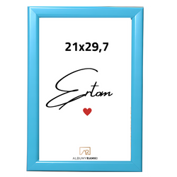 Ramka na zdjęcie A4 21x29,7 niebieska, Błękitna