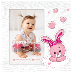 Ramka na zdjęcie 10x15 dziecięca króliczek dla dziewczynki