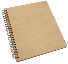 Album tradycyjny na spirali drewniany 40 czarnych stron