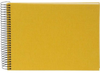 Album na spirali Bella Vista musztardowy, 40 białych stron