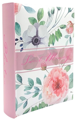 Album kieszeniowy na 200 zdjęć 10x15 kwiatowy różowy