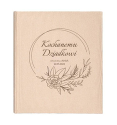 Album na zdjęcia wklejane Mustang Beige 100 czarnych stron, personalizacja Dzień Dziadka