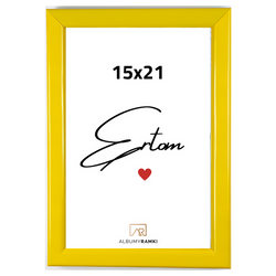 Ramka na zdjęcie 15x21 żółta