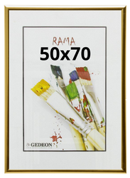 Ramka na zdjęcie plakat 50x70 złota z tworzywa