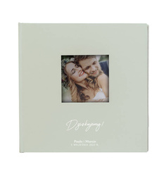 Album kieszeniowy Belize na 200 zdjęć 10x15 delikatna zieleń, personalizacja Podziękowania