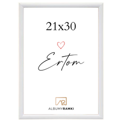 Ramka na zdjęcia A4 biała 21 x 29,7 cm