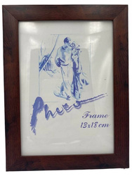 Ramka na zdjęcie 13x18 z tworzywa, brązowa klasyczna