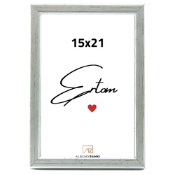 Ramka Srebrna na zdjęcie 15x21 Stare srebro wąska