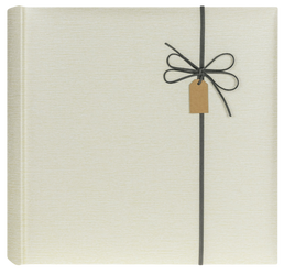 Album tradycyjny 40 białych stron Lipsia krem z rzemykiem