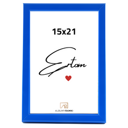 Ramka na zdjęcie 15x21 wąska niebieska, blue