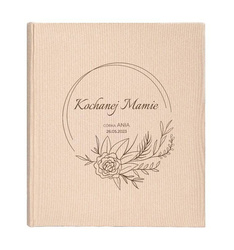 Album na zdjęcia wklejane Mustang Beige 100 czarnych stron, personalizacja Dzień Mamy
