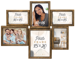 Galeria na 6 zdjęć 3*10x15 2*13x18 i 1*15x20 brązowa