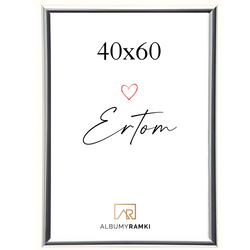 Ramka na zdjęcie, plakat w formacie 40x60 srebrna z plexi