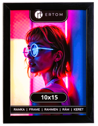 Ramka na zdjęcie 10x15 drewniana ALPINA czarna