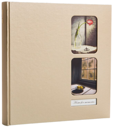 Album tradycyjny 100 czarnych stron Style złoty z okienkami