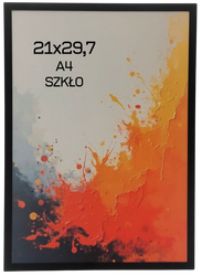 Ramka aluminiowa na zdjęcie 21x29,7 A4 czarna