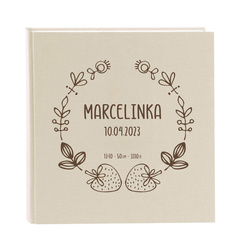 Album tradycyjny Goldbuch 60 stron czarne Beige, personalizacja Imię Dziecka