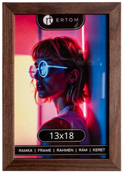 Ramka na zdjęcie 13x18 drewniana ALPINA brązowa