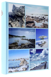 Album kieszeniowy na 300 zdjęć 10x15 błękitny z widokami
