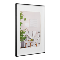 Ramka 3D na zdjęcie 40x60 z passe-partout 30x45 Alu-Box czarna