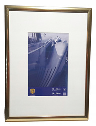 Złota alurama na zdjęcie 13x18 Ramka z passpartout 9x13