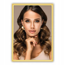 Ramka metalowa na zdjęcie 15x20 złota ramka