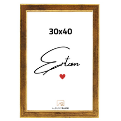 Ramka na zdjęcie 30x40 Aura stare złoto