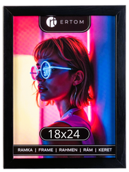 Ramka na zdjęcie 18x24 Alpina czarna drewniana