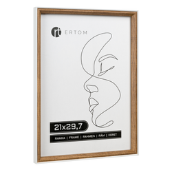 Ramka na zdjęcie 21x29,7 Pamira biały-brąz skandynawska