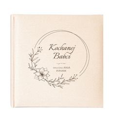 Album kieszeniowy na 200 zdjęć 10x15 Mustang Beige kwadrat, personalizacja Dzień Babci