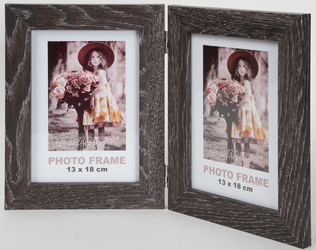 Ramka otwierana na 2 zdjęcia 13x18 ciemny brąz