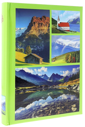 Album kieszeniowy na 200 zdjęć 10x15 zielony z widokami