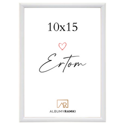 Ramka na jedno zdjęcie 10x15 biała Line Style