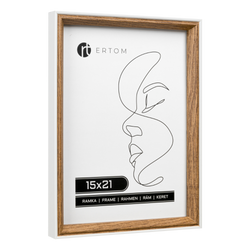 Ramka na zdjęcie 15x21 biała-brązowa Pamira skandynawska