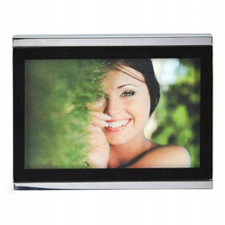 Ramka na zdjęcie 10x15 czarna srebrna aluminium